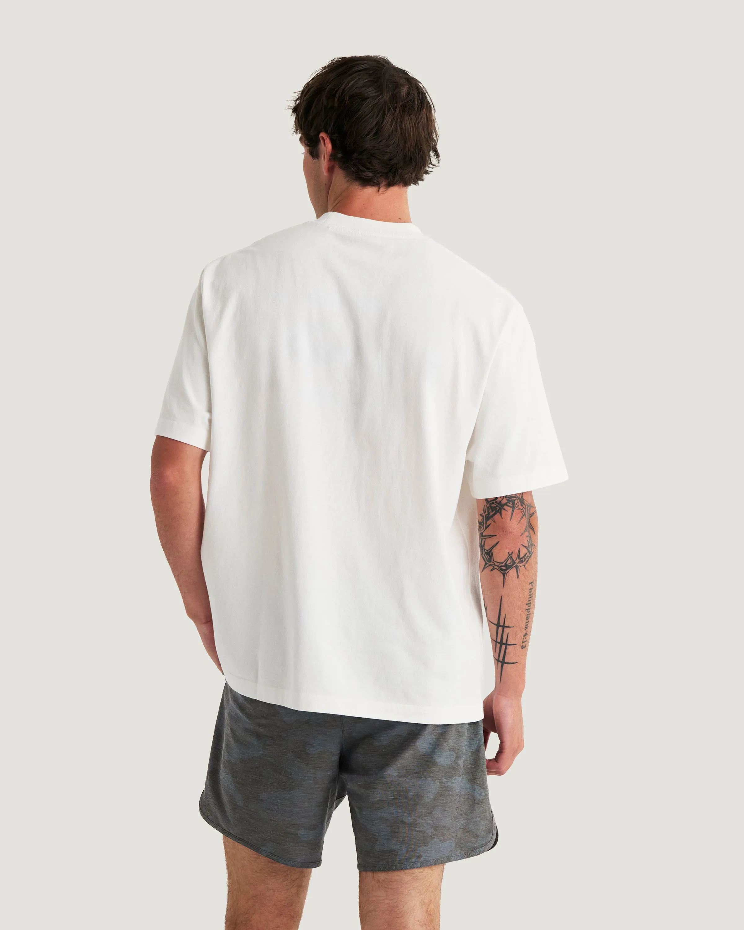 Men's Heavyweight Cotton Relaxed Tee - Bone sold by Free Fly Apparel product image thumbnail 2