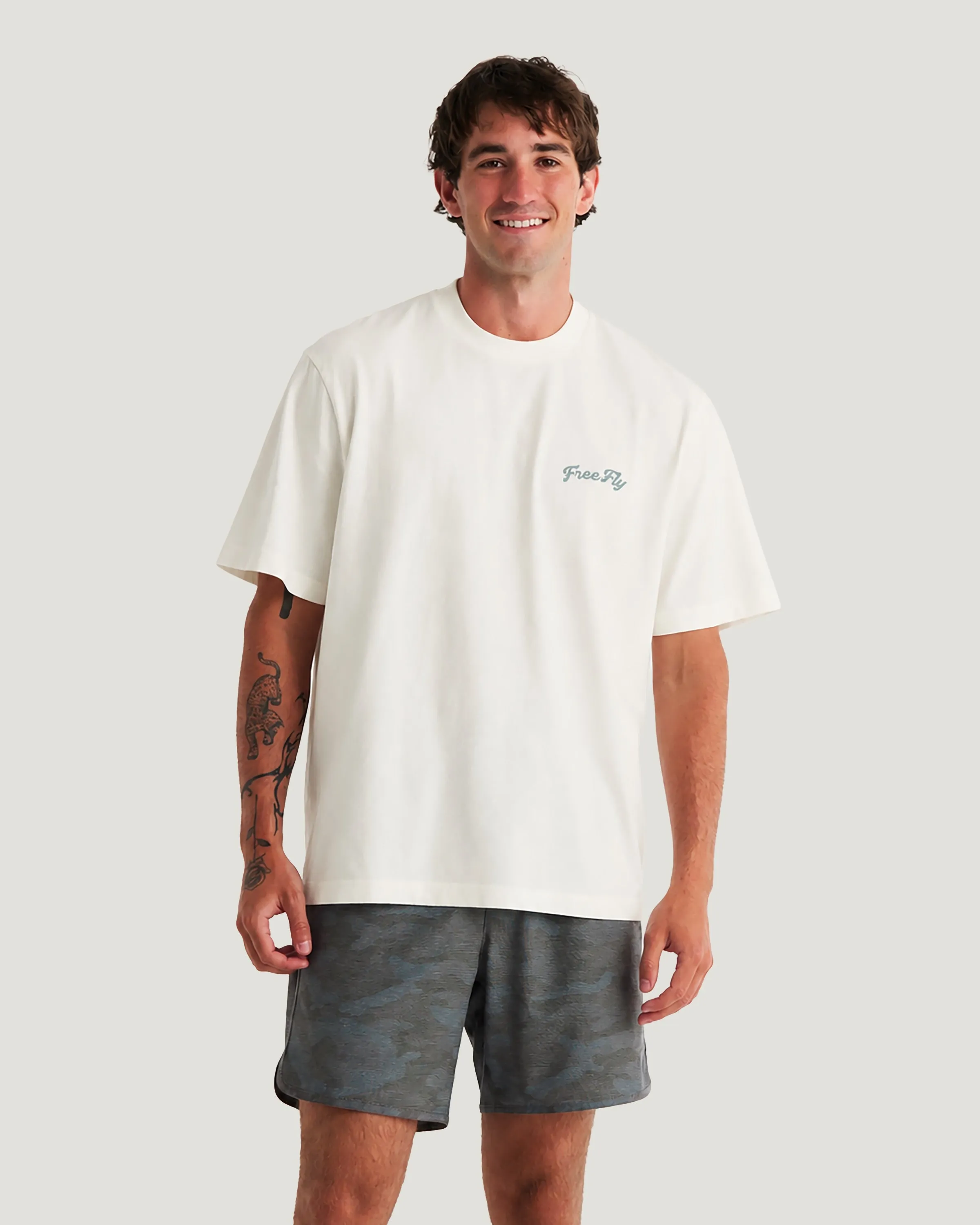 Silver King Relaxed Tee - Bone sold by Free Fly Apparel product image thumbnail 2