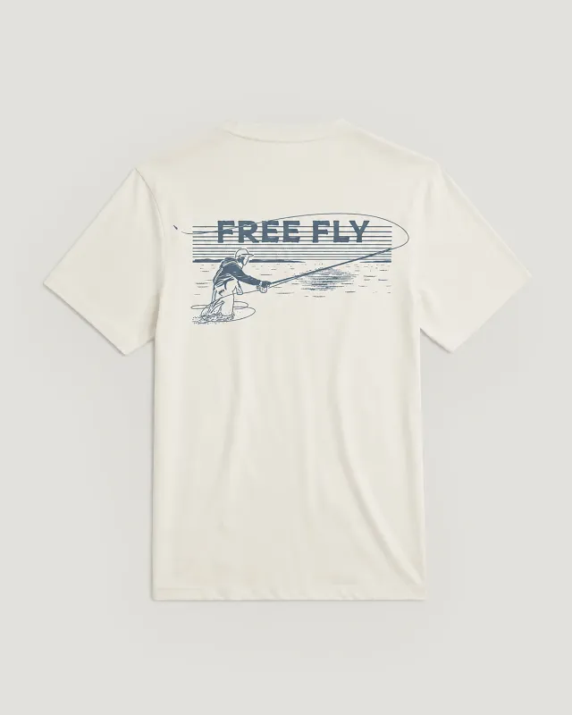 Retro Cast Tee - Bone made by Free Fly Apparel