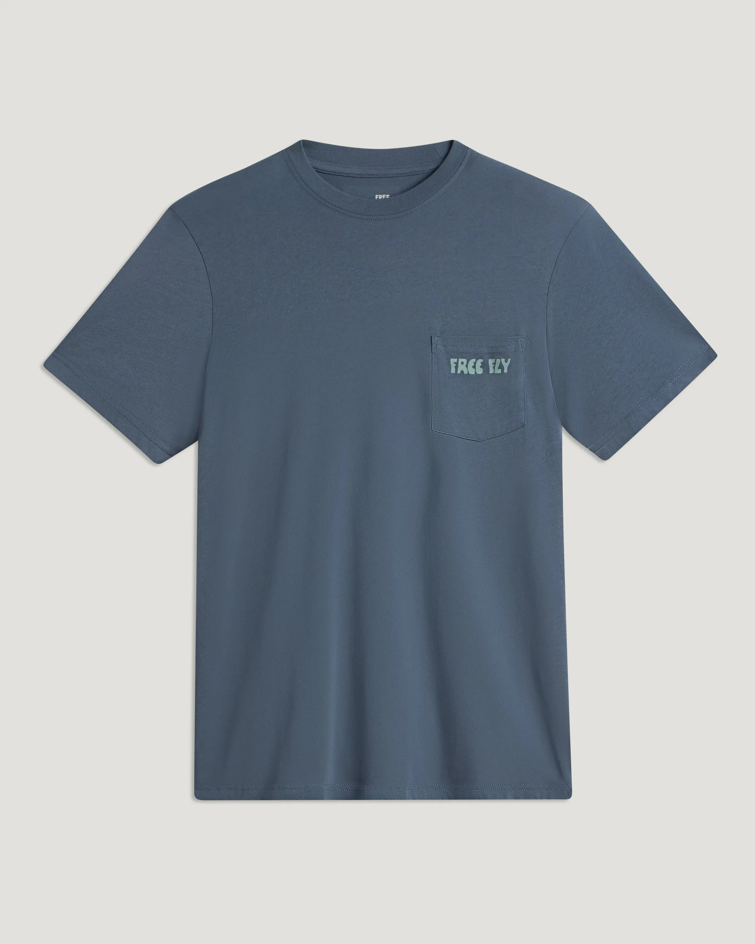 Morning Person Pocket Tee - Storm Cloud sold by Free Fly Apparel product image thumbnail 4
