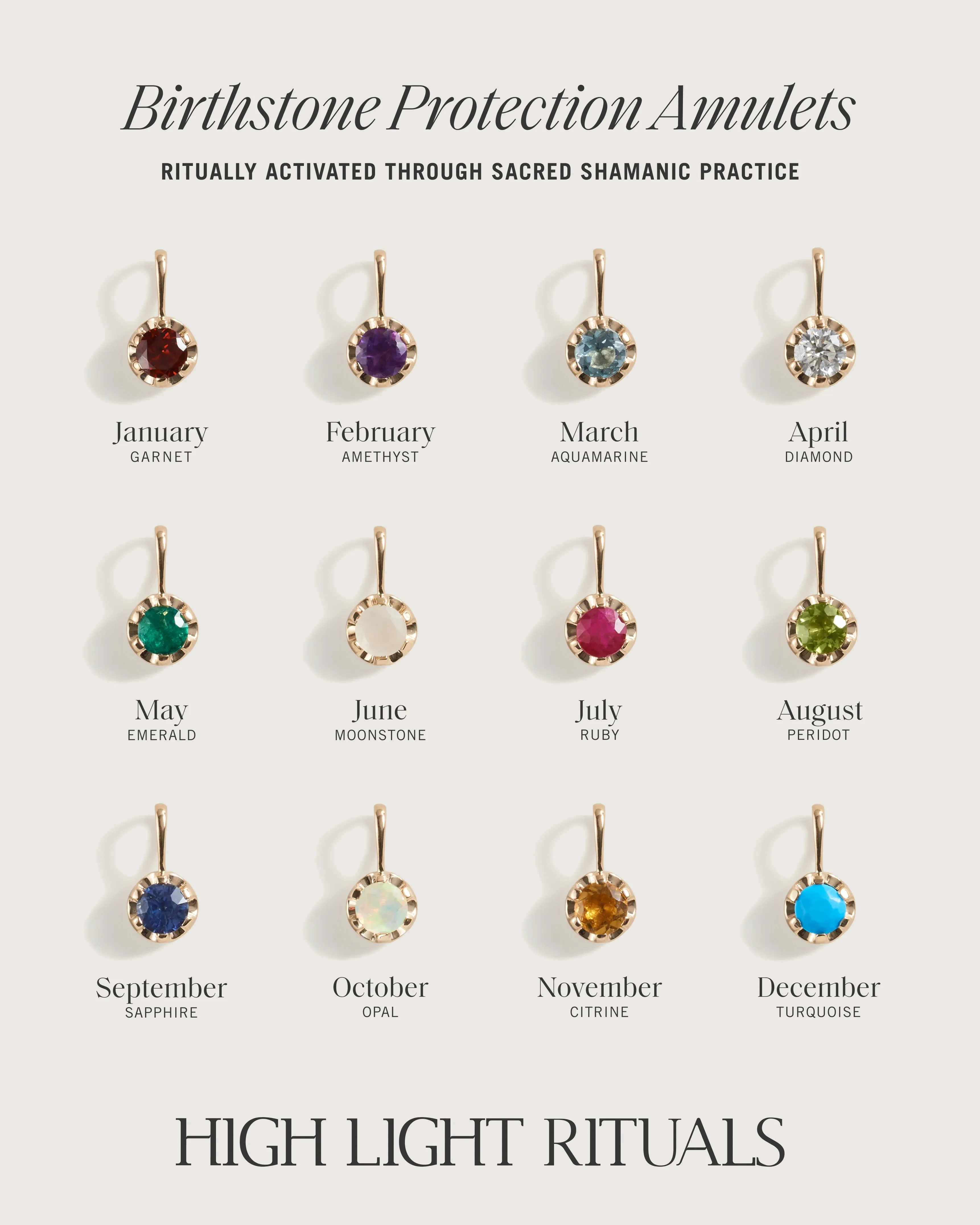 The January Birthstone Protection Amulet — Garnet sold by High Light Rituals product image thumbnail 2