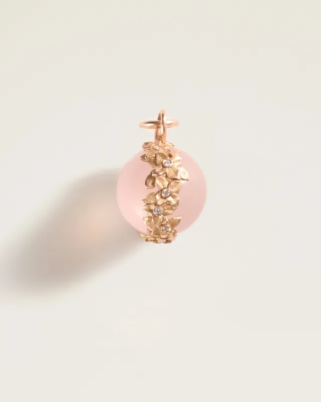 The Rose Gold Garden Pendant in Rose Quartz sold by High Light Rituals