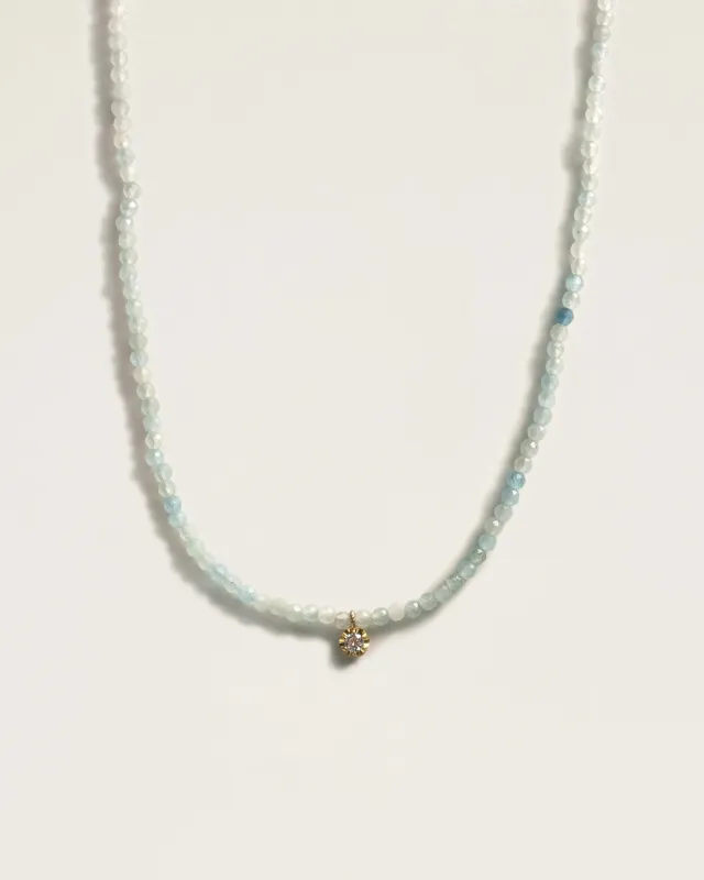 The Amulet Choker in Aquamarine sold by High Light Rituals