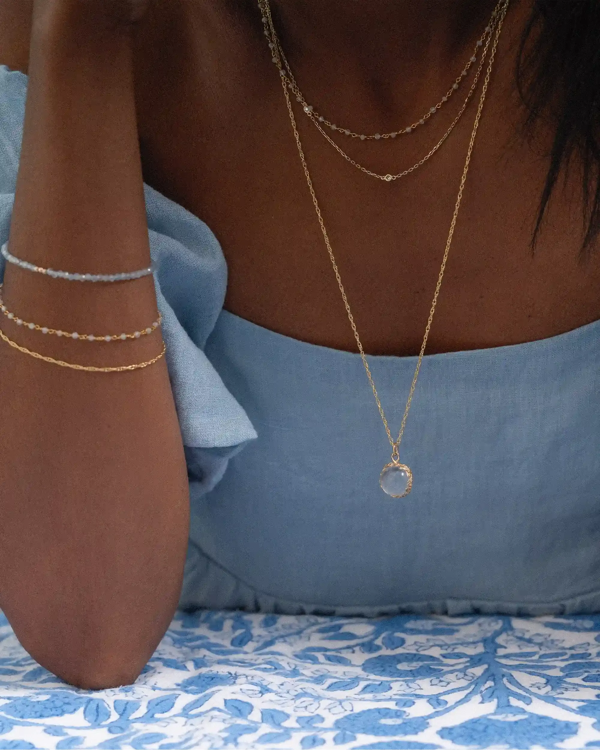 The Seeds of Calm Bracelet — Aquamarine sold by High Light Rituals product image thumbnail 3