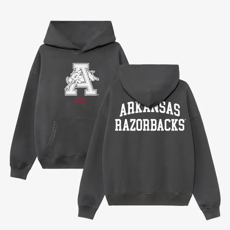 Arkansas Monochromatic Washed Hoodie sold by SLAM Goods