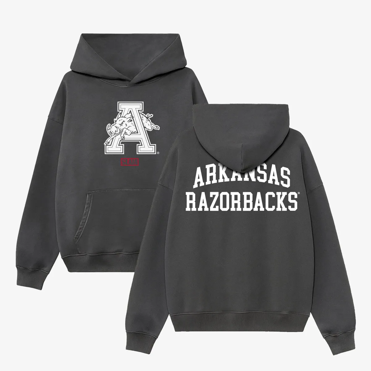 Arkansas Monochromatic Washed Hoodie sold by SLAM Goods