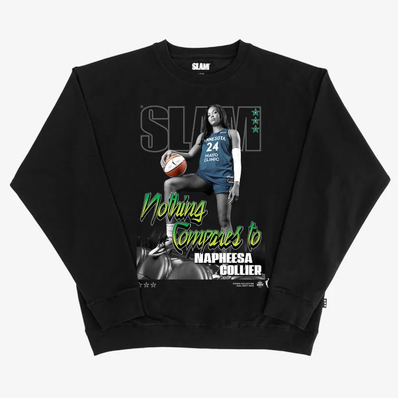 SLAM Cover Crewneck - Napheesa Collier (SLAM 257) (Black and White Edition) sold by SLAM Goods