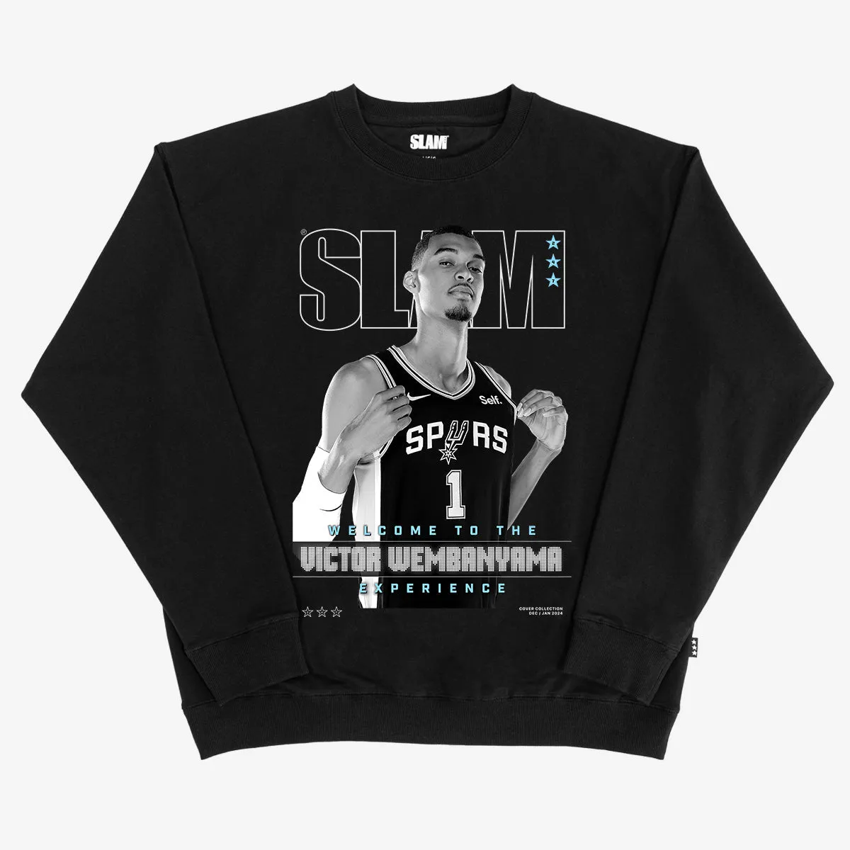 SLAM Cover Crewneck - Victor Wembanyama (SLAM 247) (Black and White Edition) sold by SLAM Goods