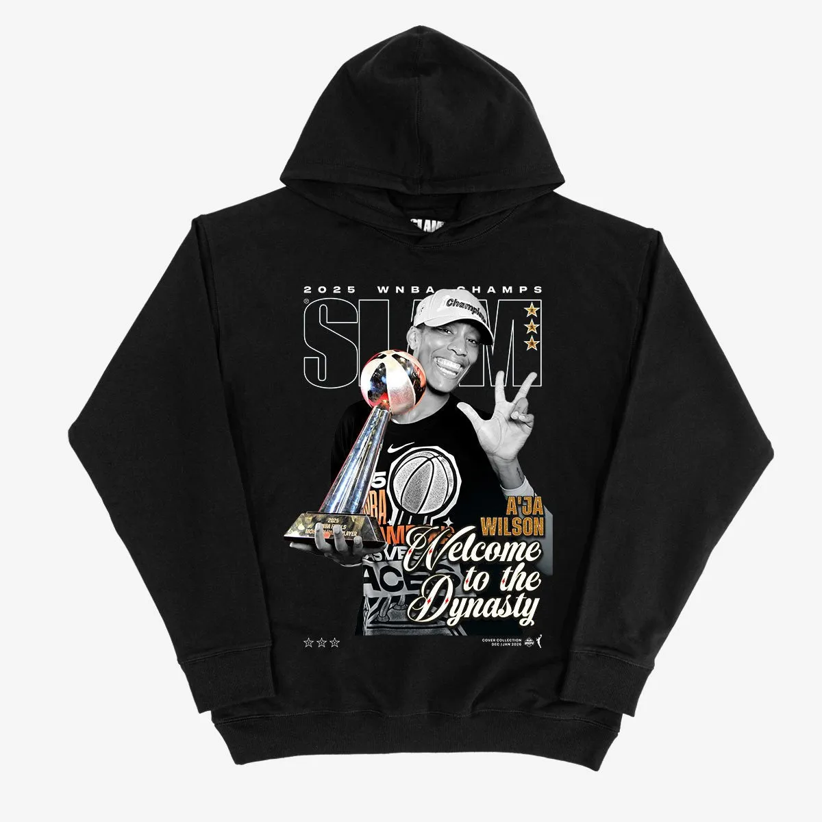 SLAM Cover Hoodie - A'ja Wilson (SLAM 259) (Black and White Edition) sold by SLAM Goods