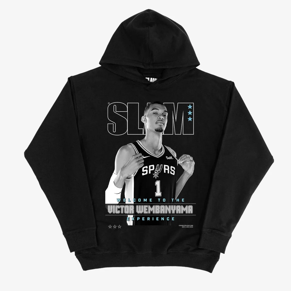 SLAM Cover Hoodie - Victor Wembanyama (SLAM 247) (Black and White Edition) sold by SLAM Goods