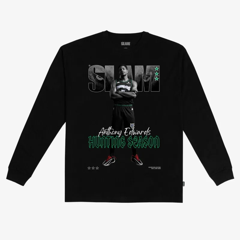 SLAM Cover L/S Tee - Anthony Edwards (SLAM 259) (Black and White Edition) sold by SLAM Goods
