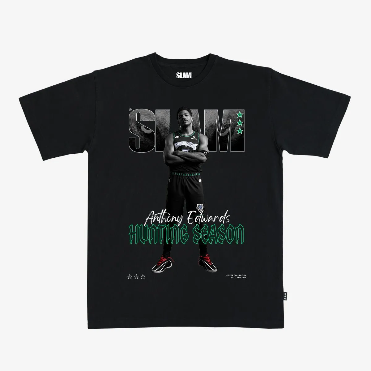 SLAM Cover Tee - Anthony Edwards (SLAM 259) (Black and White Edition) sold by SLAM Goods