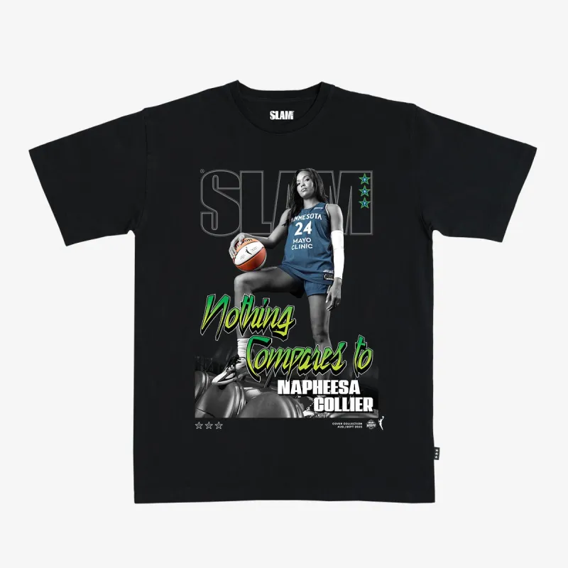 SLAM Cover Tee - Napheesa Collier (SLAM 257) (Black and White Edition) sold by SLAM Goods