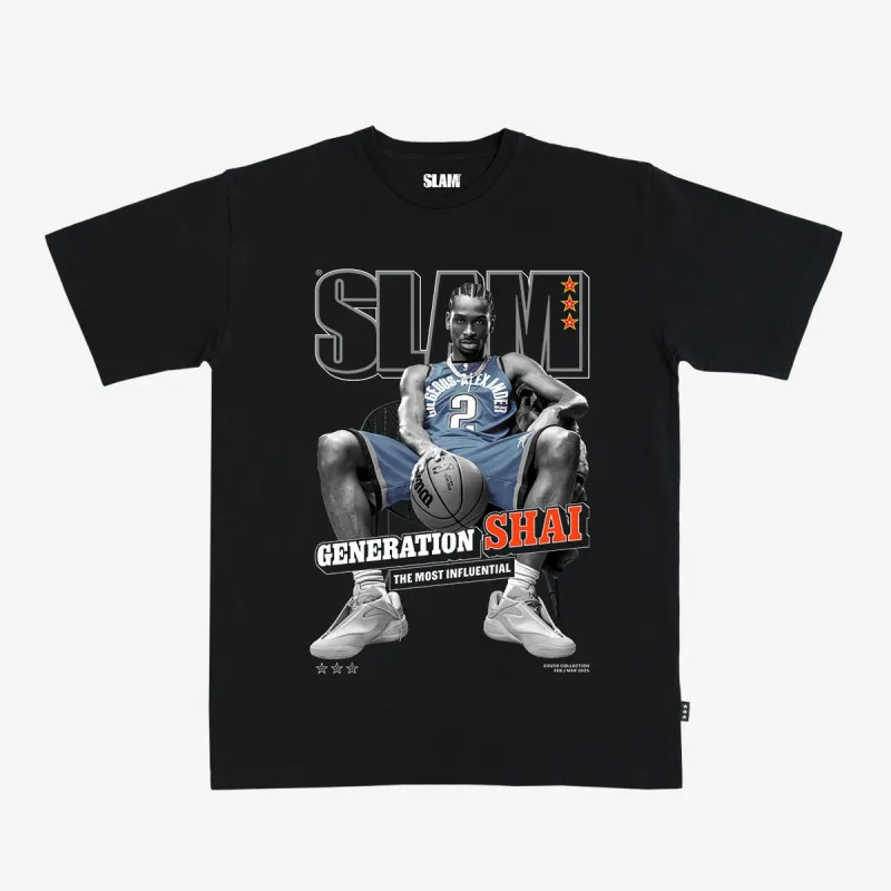 SLAM Cover Tee - Shai Gilgeous-Alexander (SLAM 254) (Black and White Edition) sold by SLAM Goods