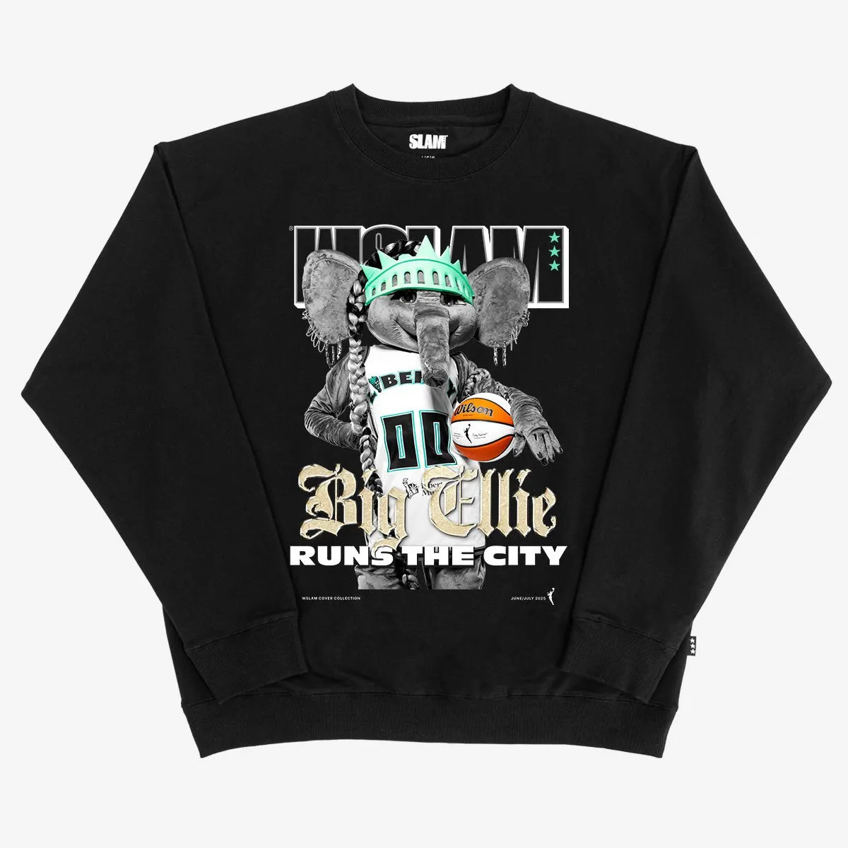 WSLAM Cover Crewneck - Big Ellie (WSLAM Digital Cover) (Black and White Edition) sold by SLAM Goods