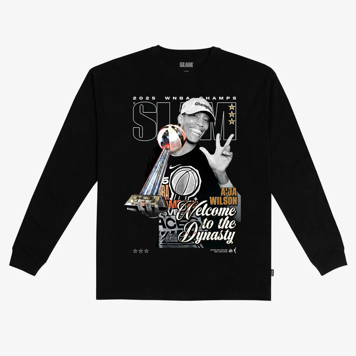 SLAM Cover L/S Tee - A'ja Wilson (SLAM 259) (Black and White Edition) sold by SLAM Goods
