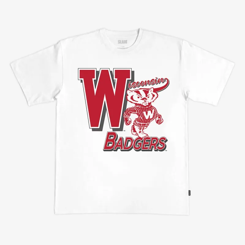 Wisconsin Letter Heavy Tee sold by SLAM Goods