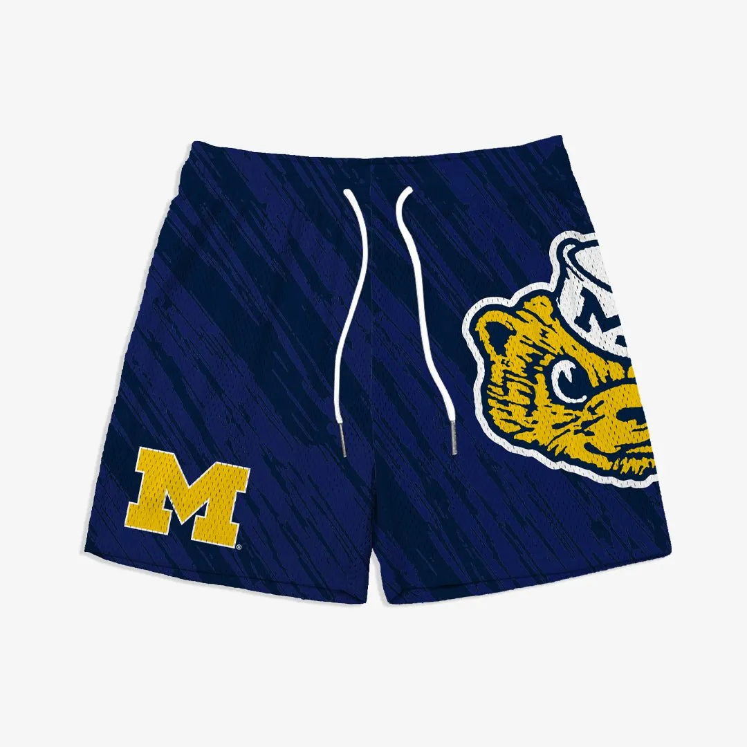 Michigan Dual Logo Fundamental Shorts sold by SLAM Goods