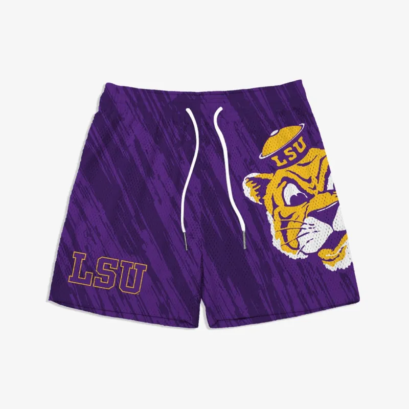 LSU Dual Logo Fundamental Shorts sold by SLAM Goods