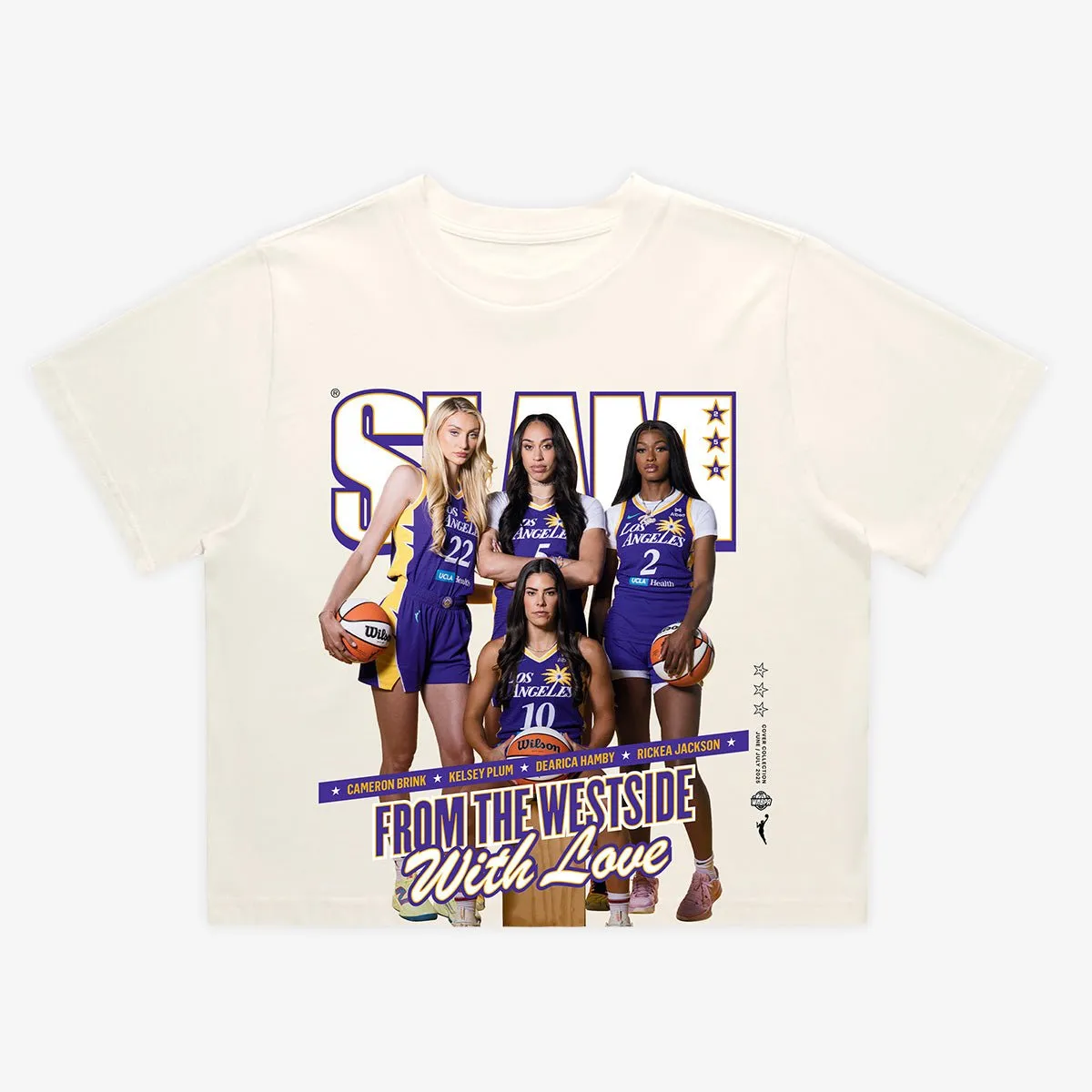 SLAM Women's Crop Cover Tee - Los Angeles Sparks (SLAM 256) sold by SLAM Goods product image thumbnail 2