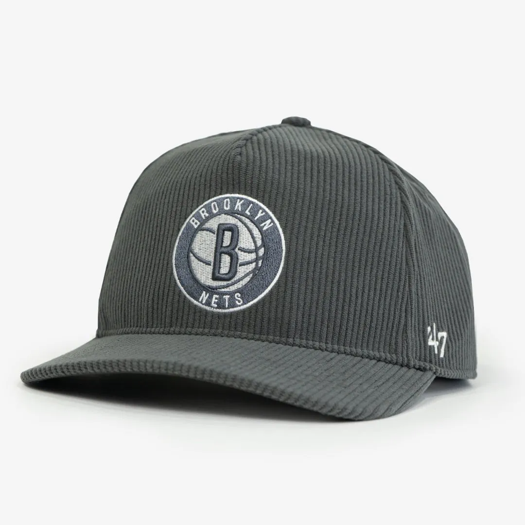 Brooklyn Nets Charcoal Thick Cord '47 Hitch Hat sold by SLAM Goods