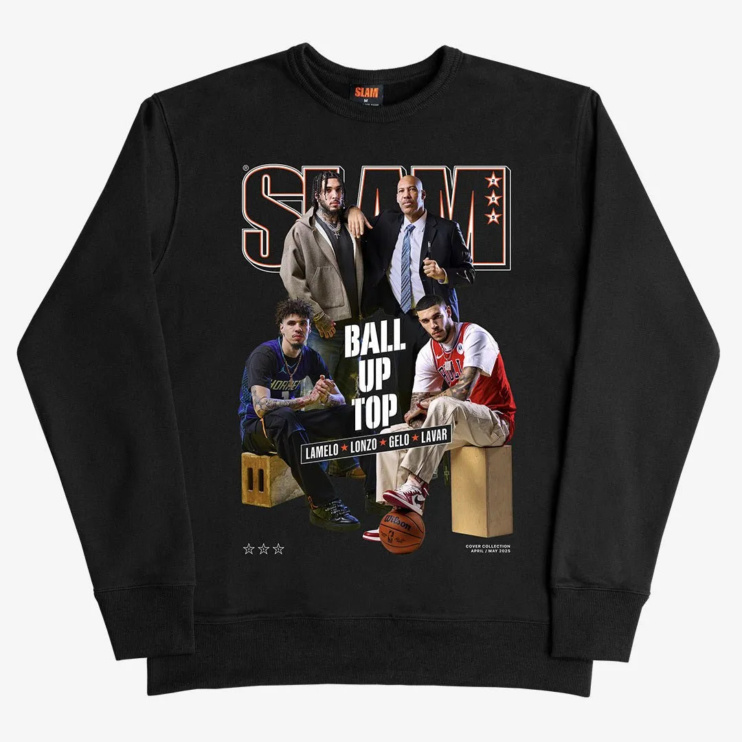 SLAM Cover Crewneck - LaMelo, Lonzo, LiAngelo, LaVar (SLAM 255) sold by SLAM Goods product image thumbnail 2