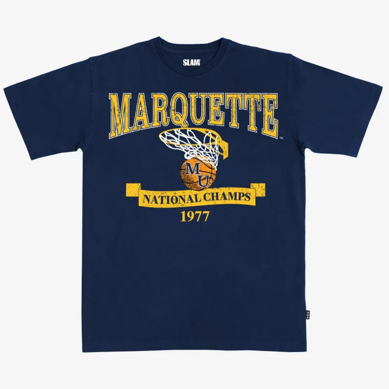 Marquette '77 NCAA Champs Heavy Tee sold by SLAM Goods
