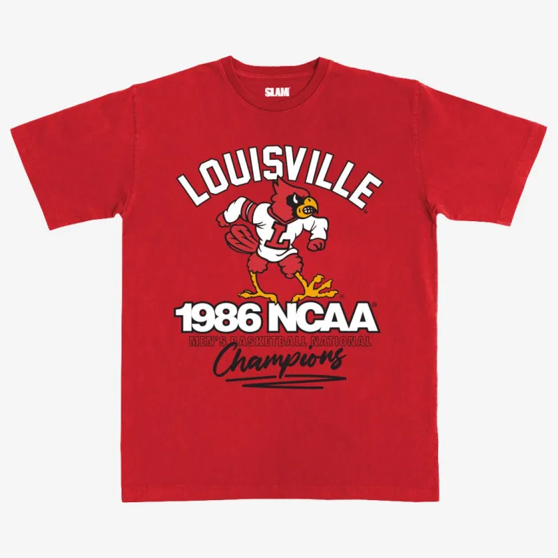 Louisville '86 National Champions Heavy Tee sold by SLAM Goods