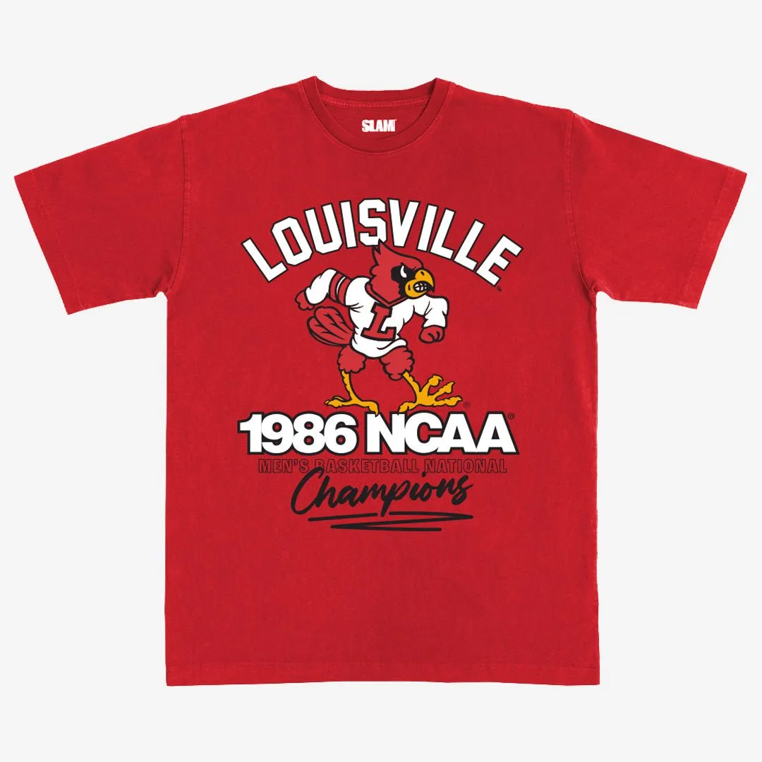 Louisville '86 National Champions Heavy Tee sold by SLAM Goods