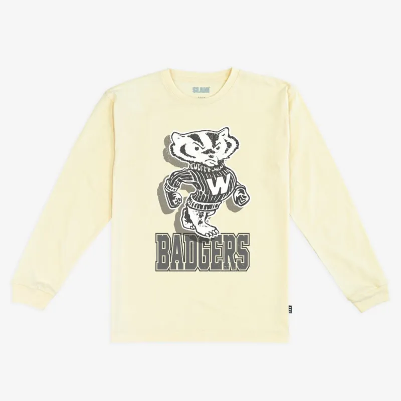 Wisconsin Monochromatic L/S Tee sold by SLAM Goods