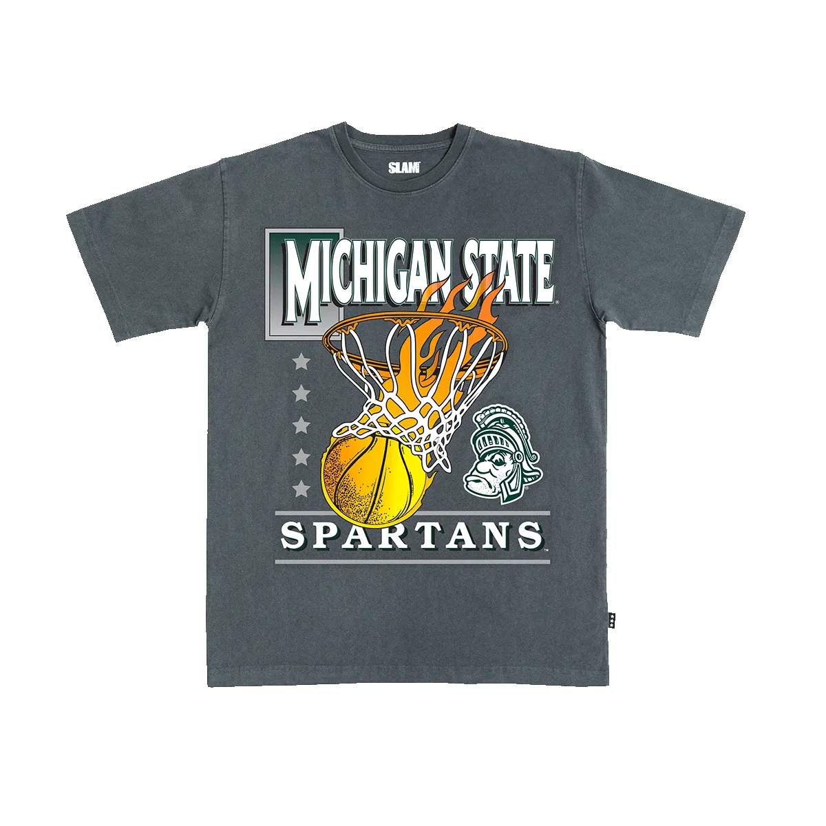 Michigan State Hoops Heavy Tee sold by SLAM Goods