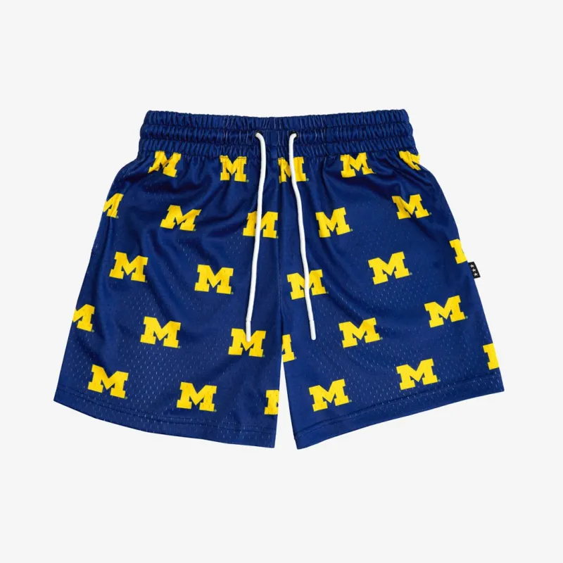 Michigan All-Over Logo Shorts sold by SLAM Goods