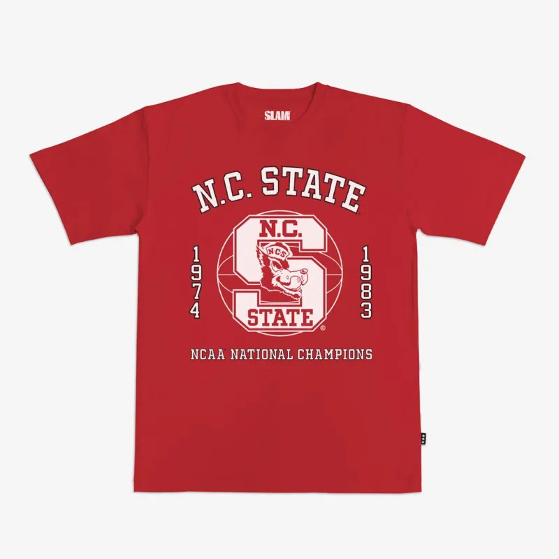 NC State '74 / '83 National Champs Heavy Tee sold by SLAM Goods