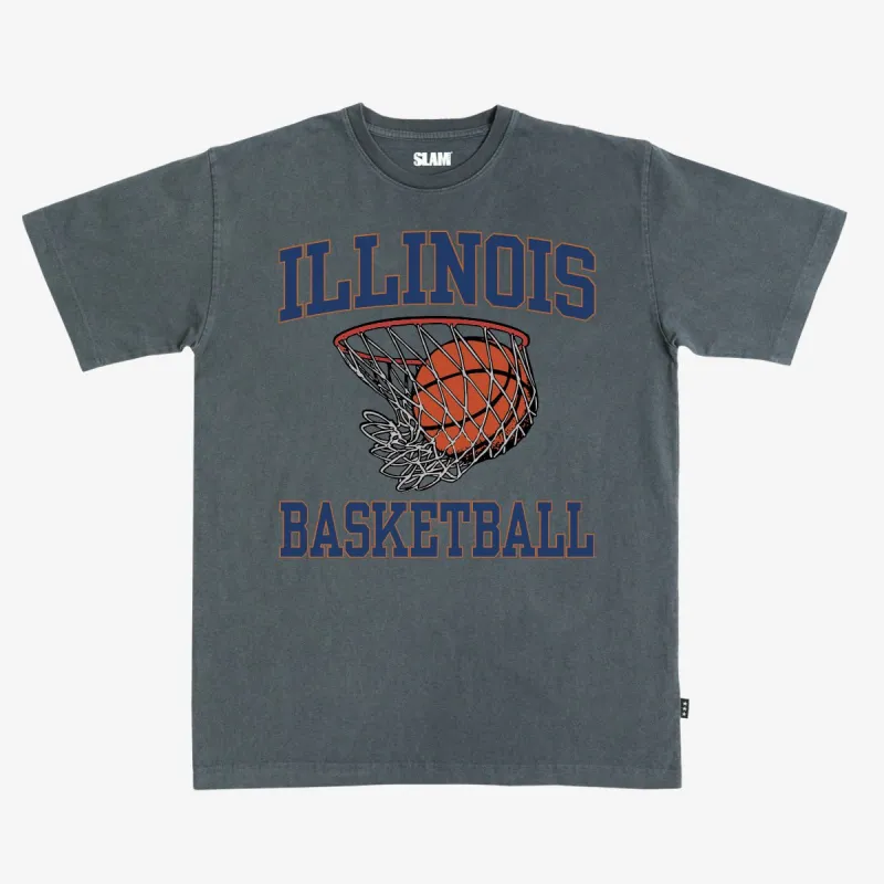 Illinois Fighting Illini Basketball Heavy Tee sold by SLAM Goods