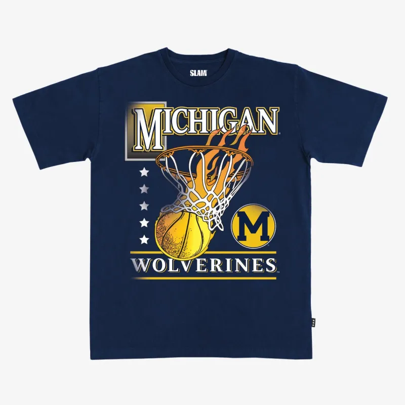 Michigan Hoops Heavy Tee sold by SLAM Goods