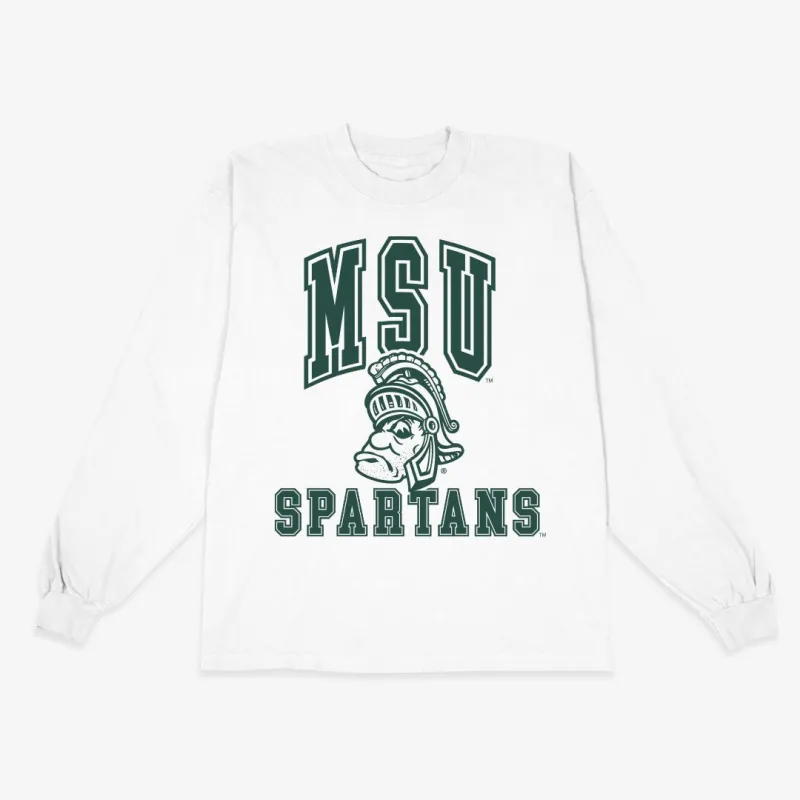 Michigan State Spartans Big Logo L/S Tee sold by SLAM Goods