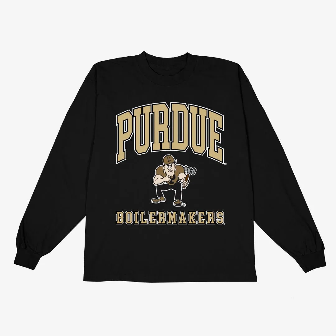 Purdue Boilermakers Big Logo L/S Tee sold by SLAM Goods