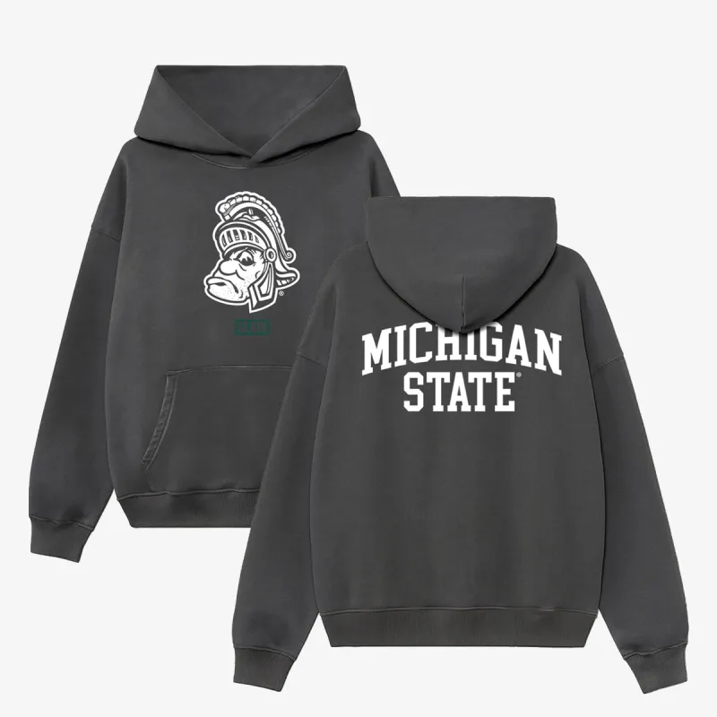 Michigan State Monochromatic Washed Hoodie sold by SLAM Goods