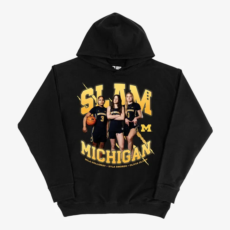 SLAM Michigan WBB Scratch Remix Hoodie sold by SLAM Goods