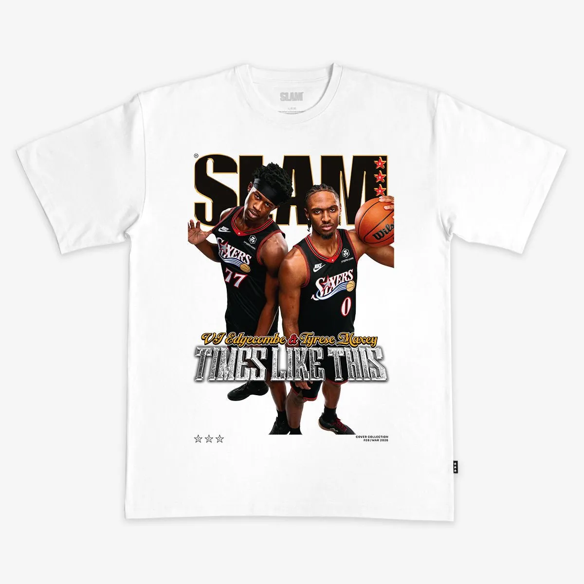 SLAM Cover Tee - Tyrese Maxey + VJ Edgecombe (SLAM 260) sold by SLAM Goods product image thumbnail 3