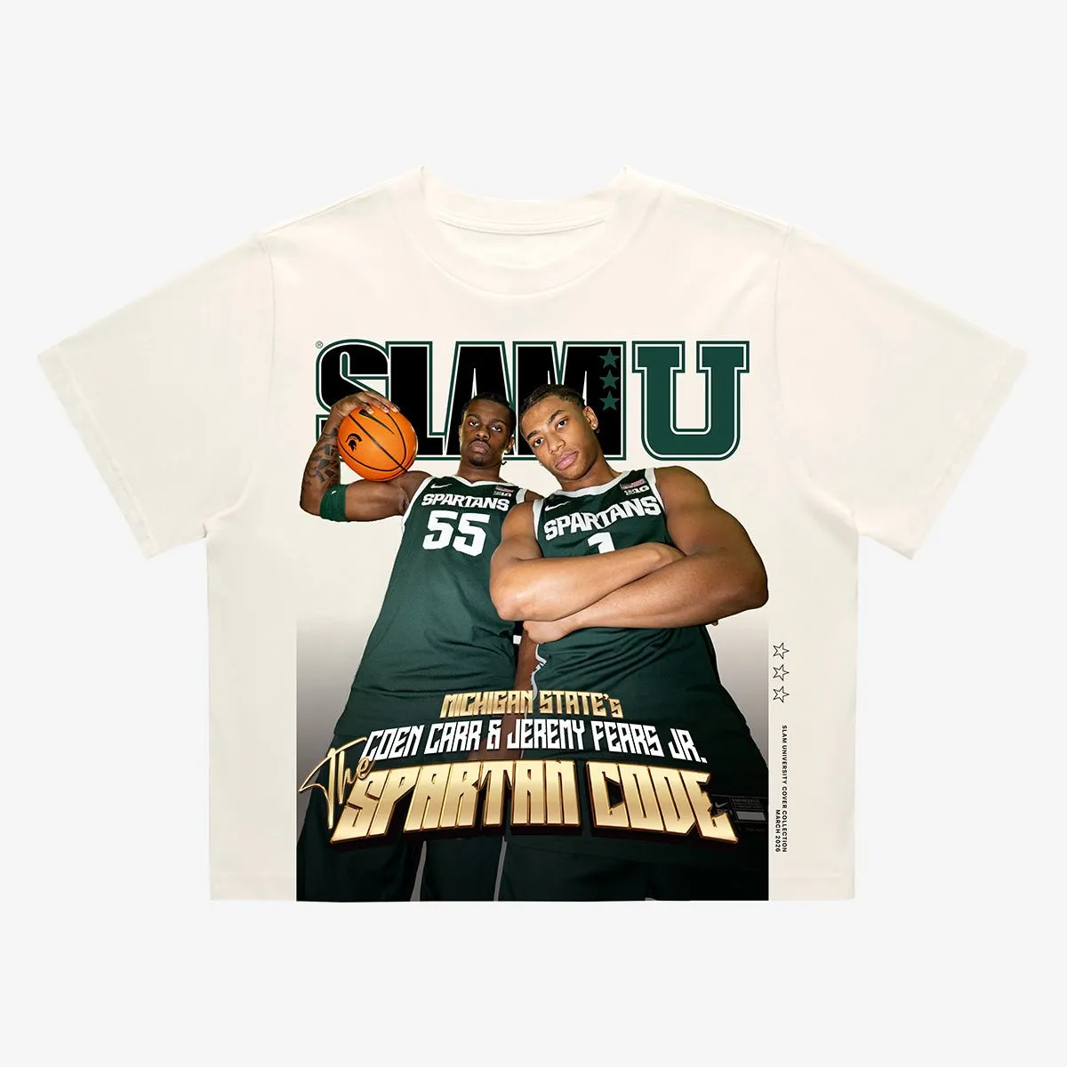 SLAM Crop Cover Tee - Coen Carr + Jeremy Fears Jr. (SLAMU) sold by SLAM Goods product image thumbnail 2