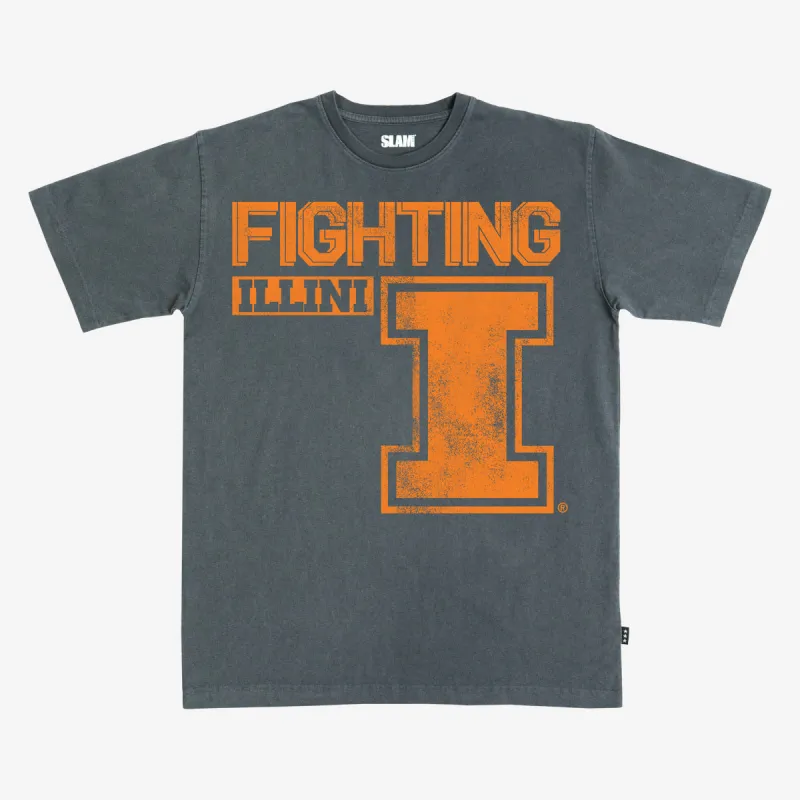 Illinois Monochromatic Heavy Tee made by Slam