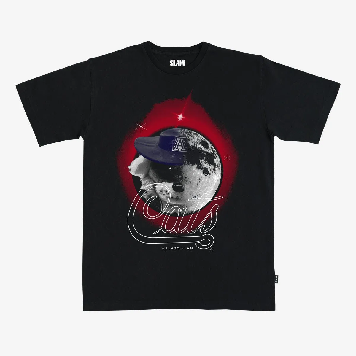 SLAM Galaxy Cats Half Wilbur Half Moon Heavy Tee sold by SLAM Goods
