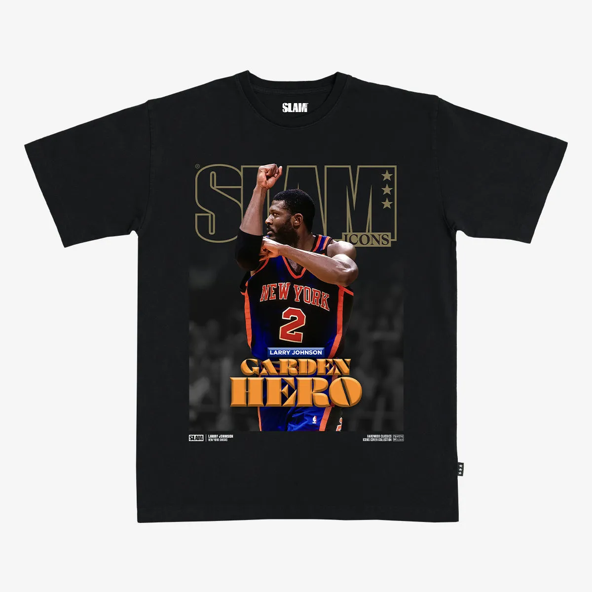 SLAM Hardwood Classics Cover Tee - Larry Johnson (Knicks Icons) sold by SLAM Goods
