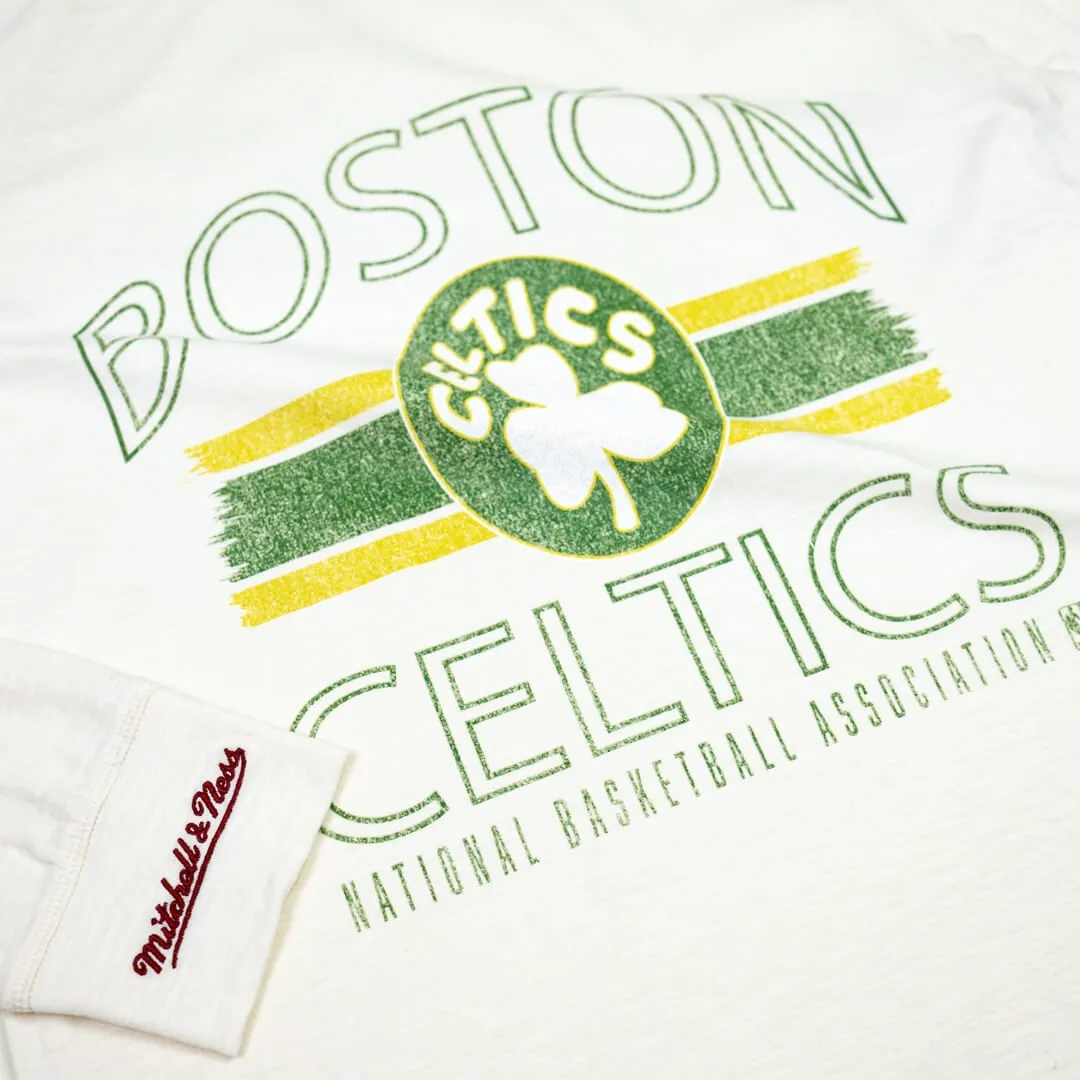 Celtics Striped Logo Lockup L/S Tee sold by SLAM Goods product image thumbnail 2