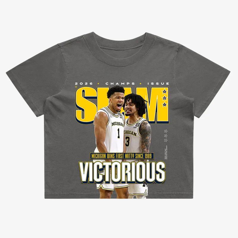 SLAM Crop Cover Tee - Michigan '26 Men's National Champions (SLAM 261) made by Slam