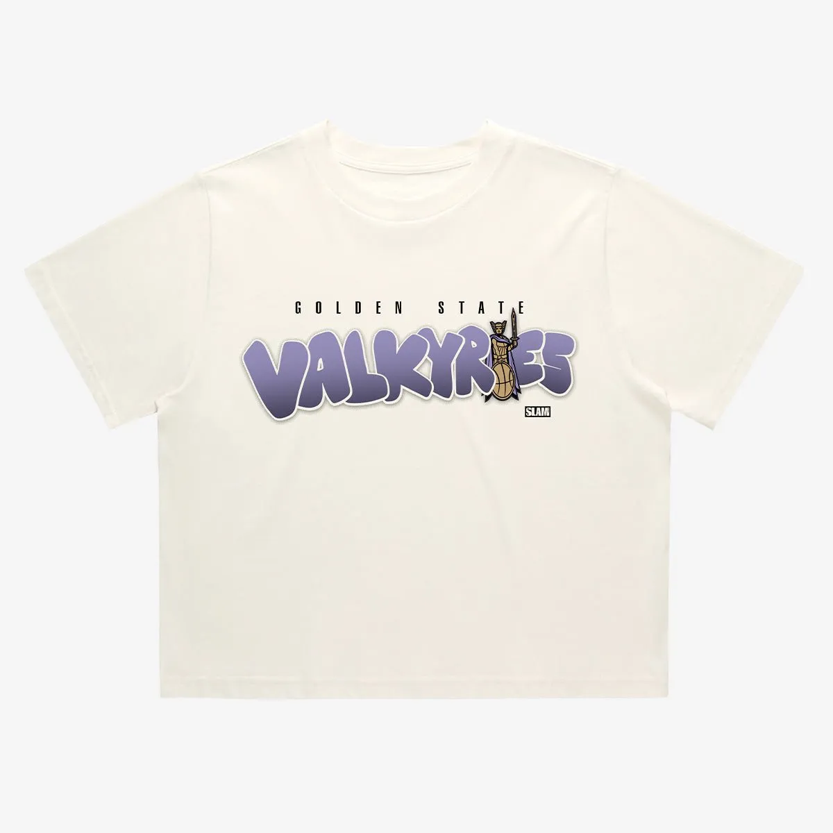 Golden State Valkyries Bubble Script Crop Tee sold by SLAM Goods product image thumbnail 2