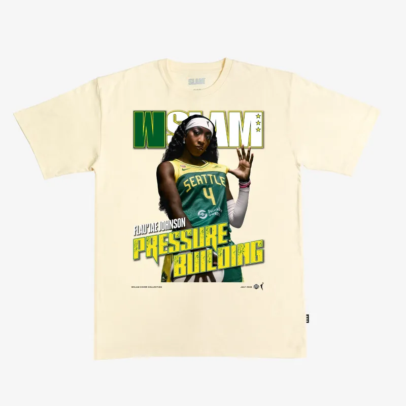 WSLAM Cover Tee - Flau'jae Johnson (Seattle Storm) made by Slam