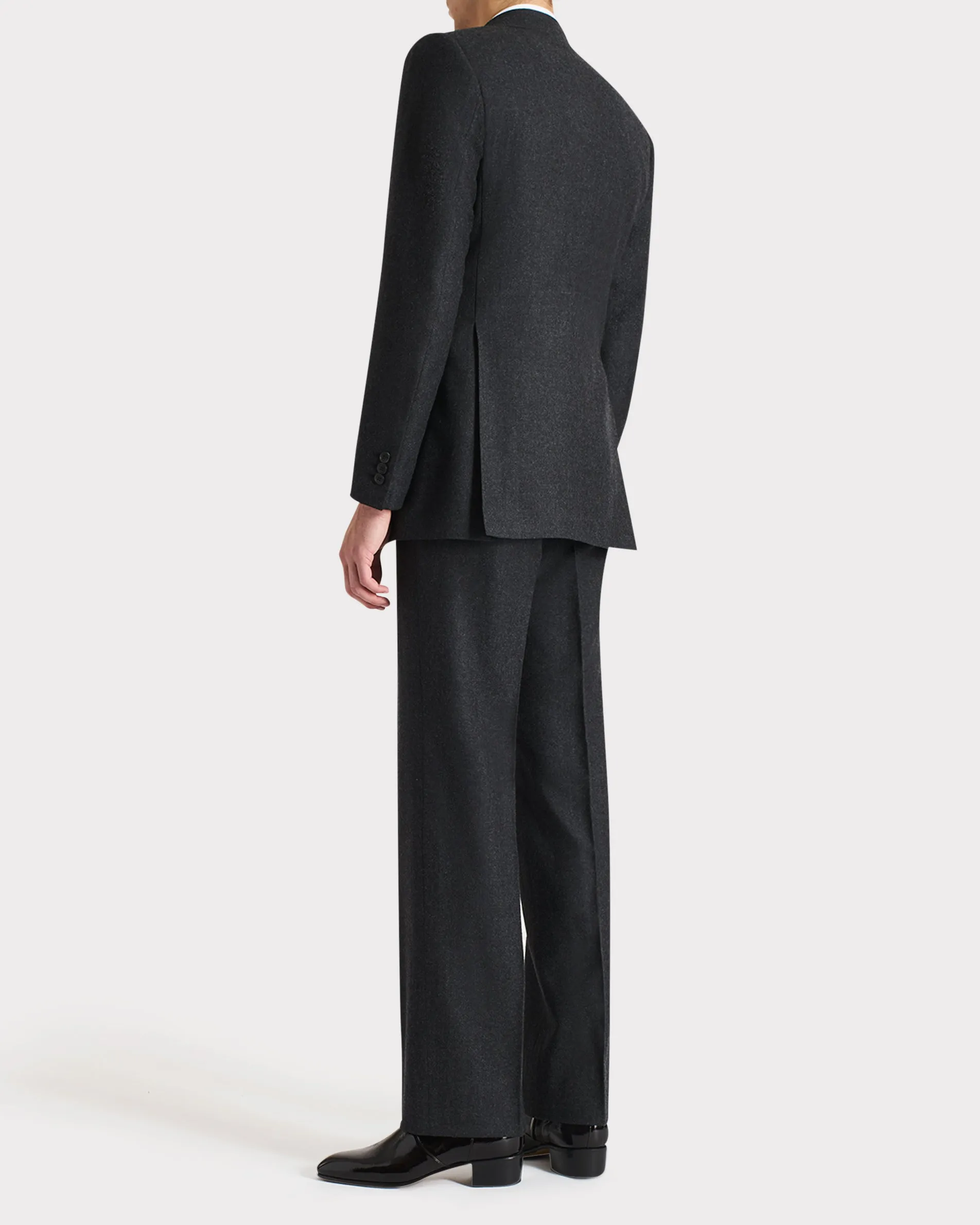SINGLE-BREASTED SUIT IN WOOL FLANNEL – ANTHRACITE sold by Husbands Paris product image thumbnail 3