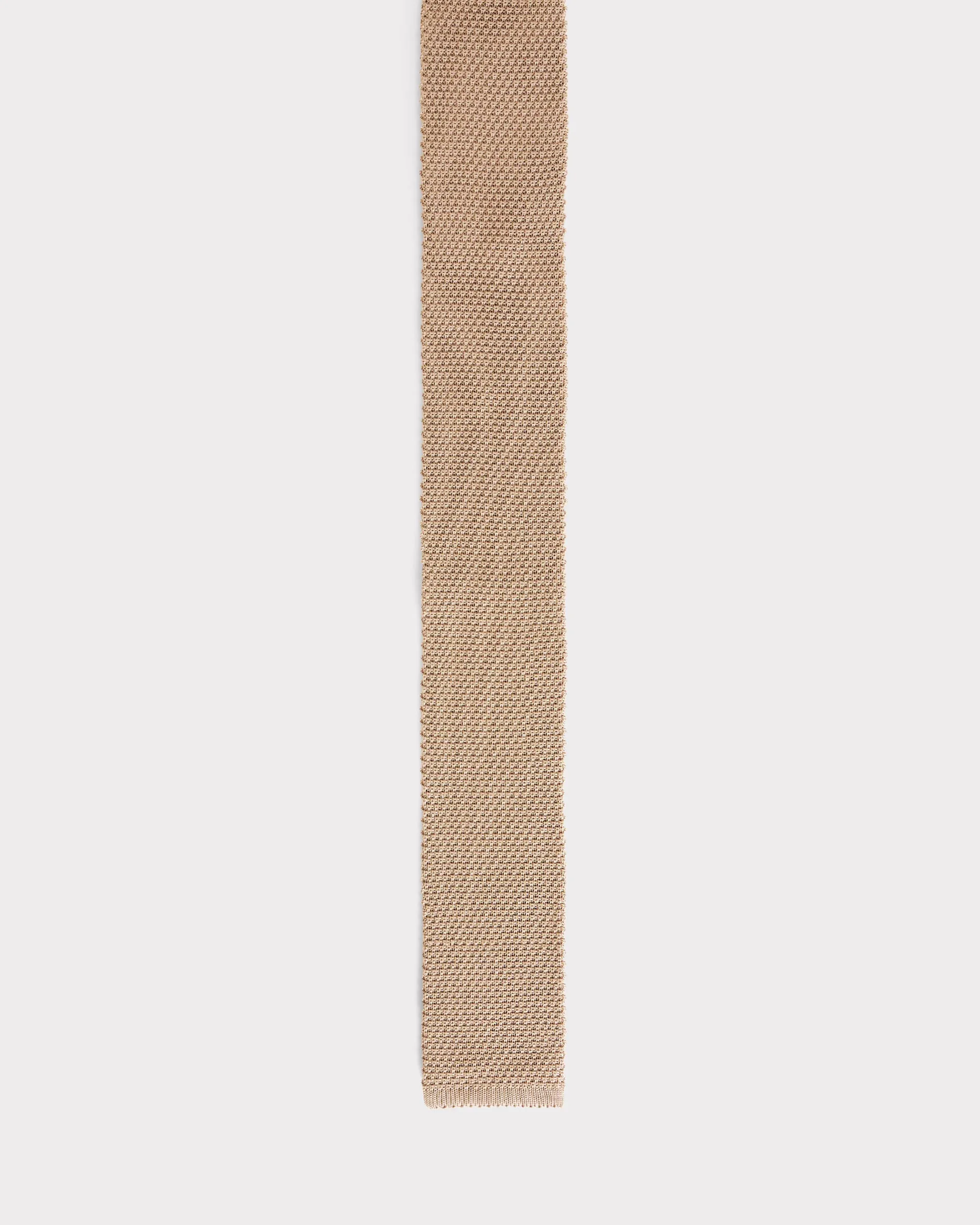 KNIT TIE IN SILK - TAUPE sold by Husbands Paris